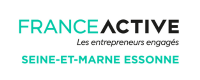 Logo de France Active Seine-et-Marne Essonne, avec le slogan "Les entrepreneurs engagés".