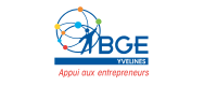 Logo BGE Yvelines, avec le slogan "Appui aux entrepreneurs".